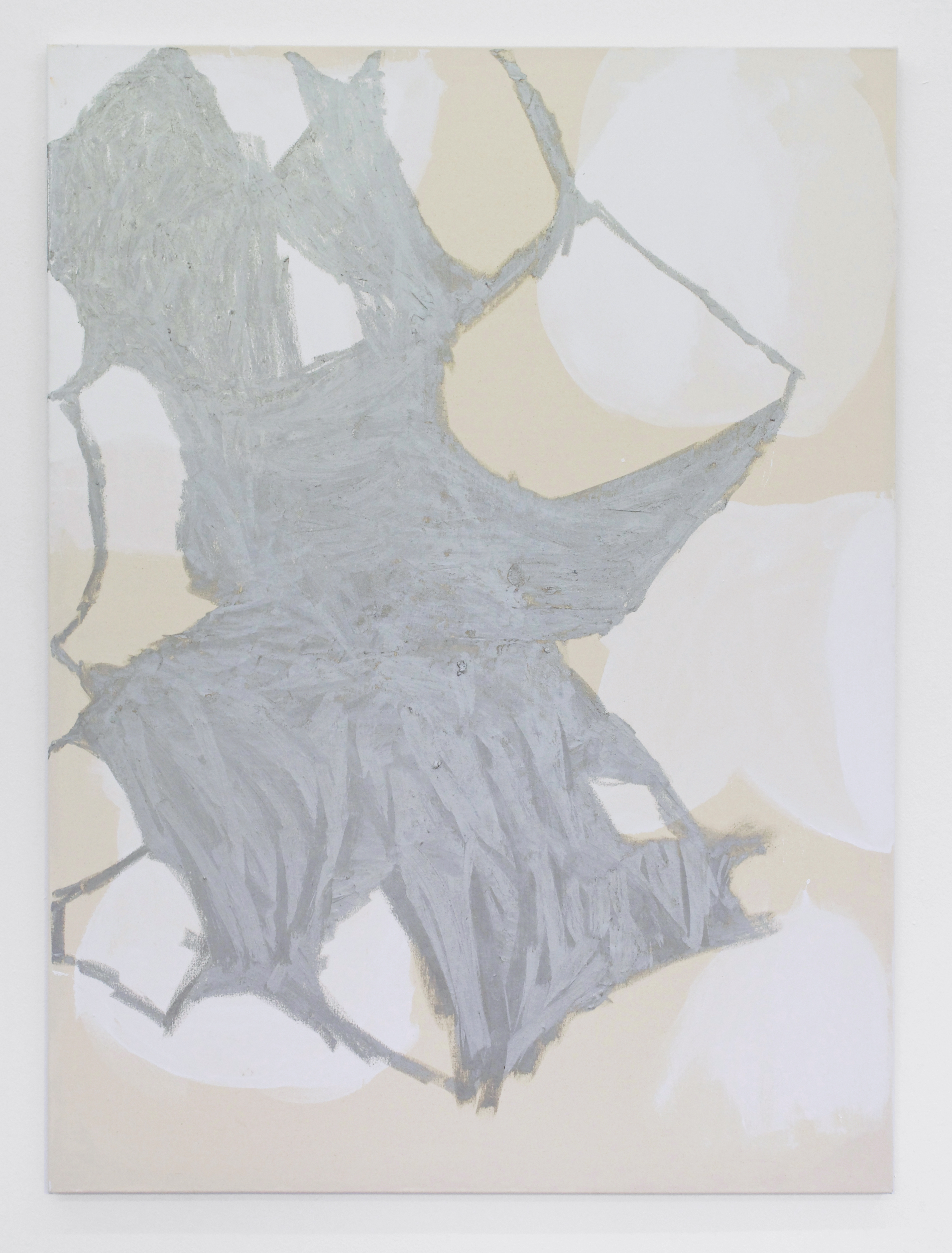 Untitled (cadmium/silver/white)