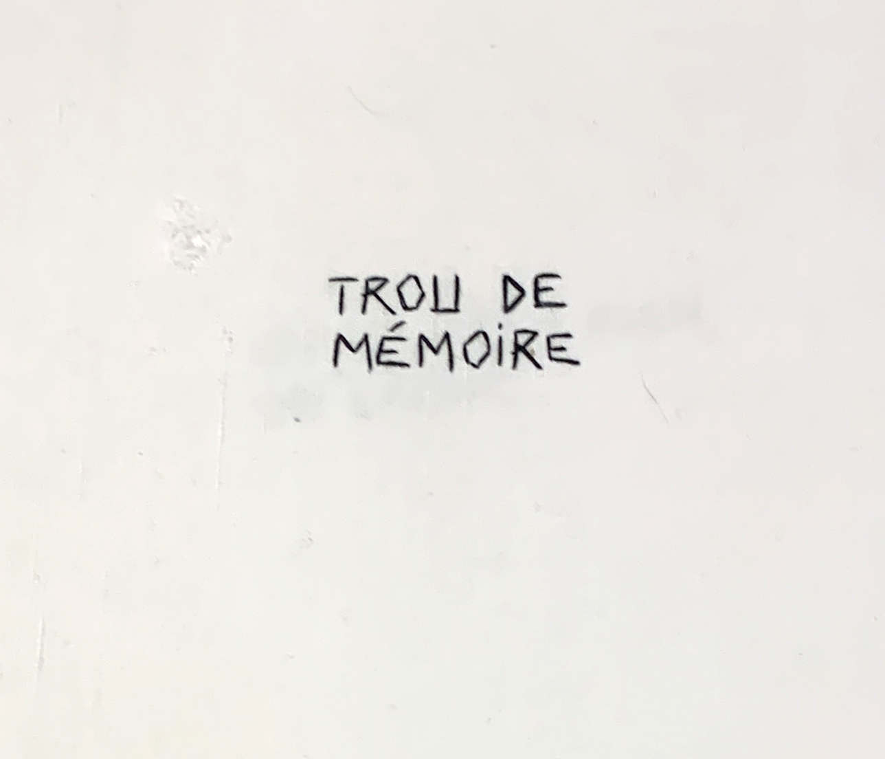 Trou de mémoire