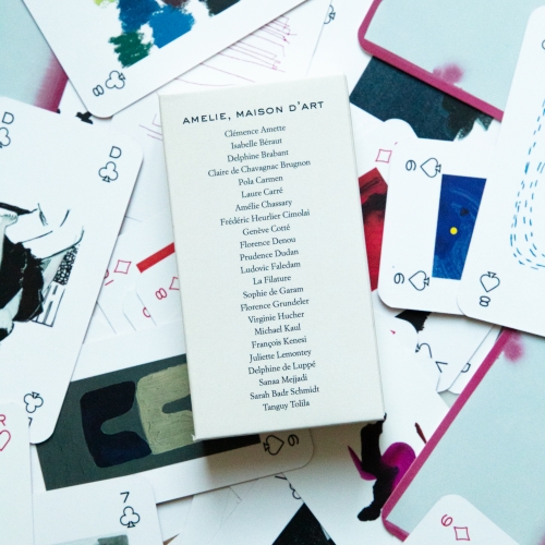 A card game by Amelie maison d'art and her artists